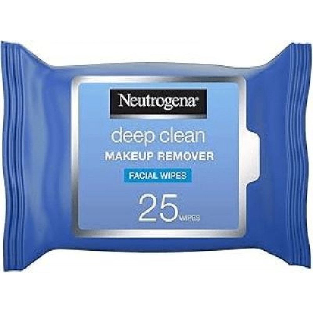 نيتروجينا ديب كلين مناديل وجة لإزالة المكياج 25حبه