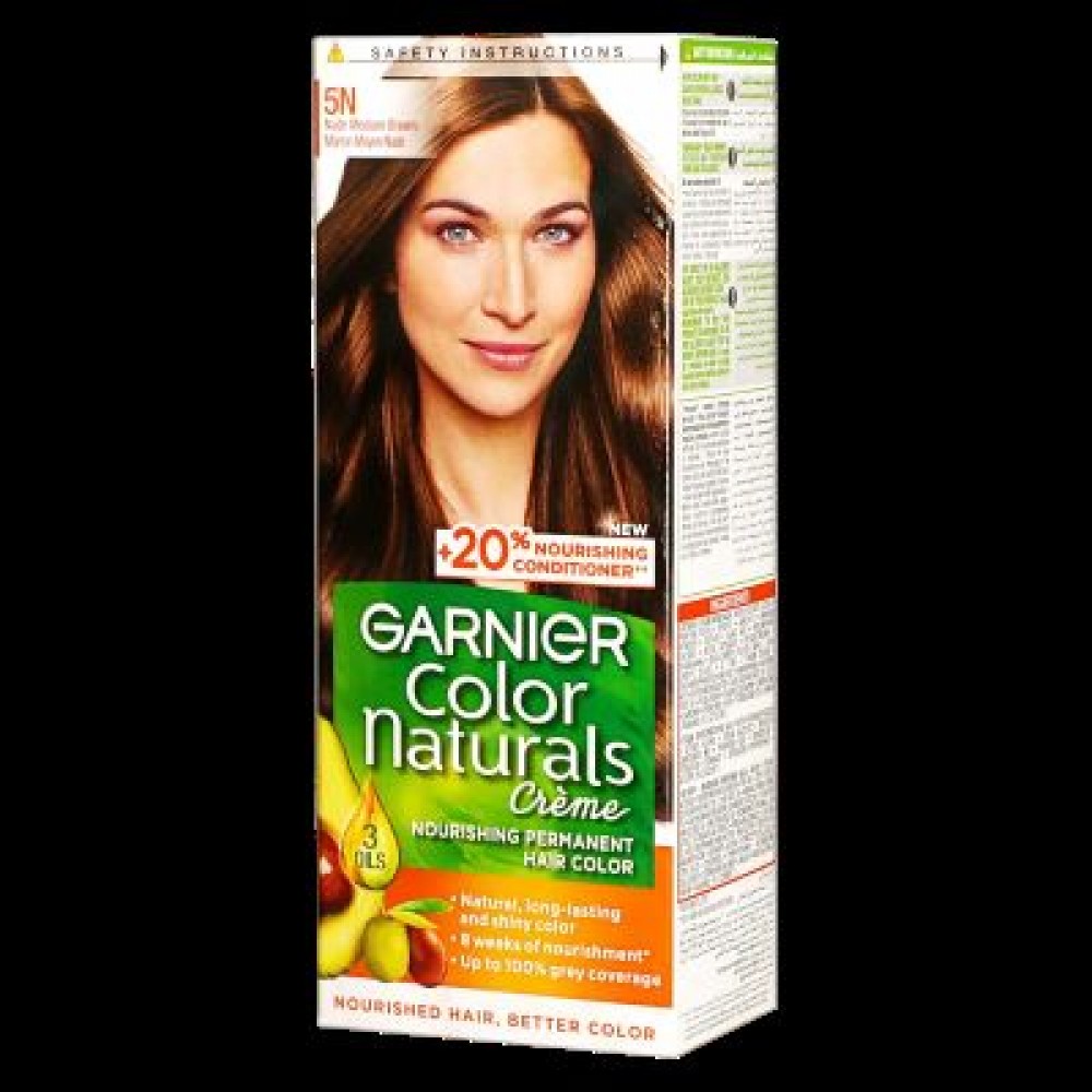 غارنيية ناتشر لز كريم صبغة بني متوسط طبيعي رقم 5N