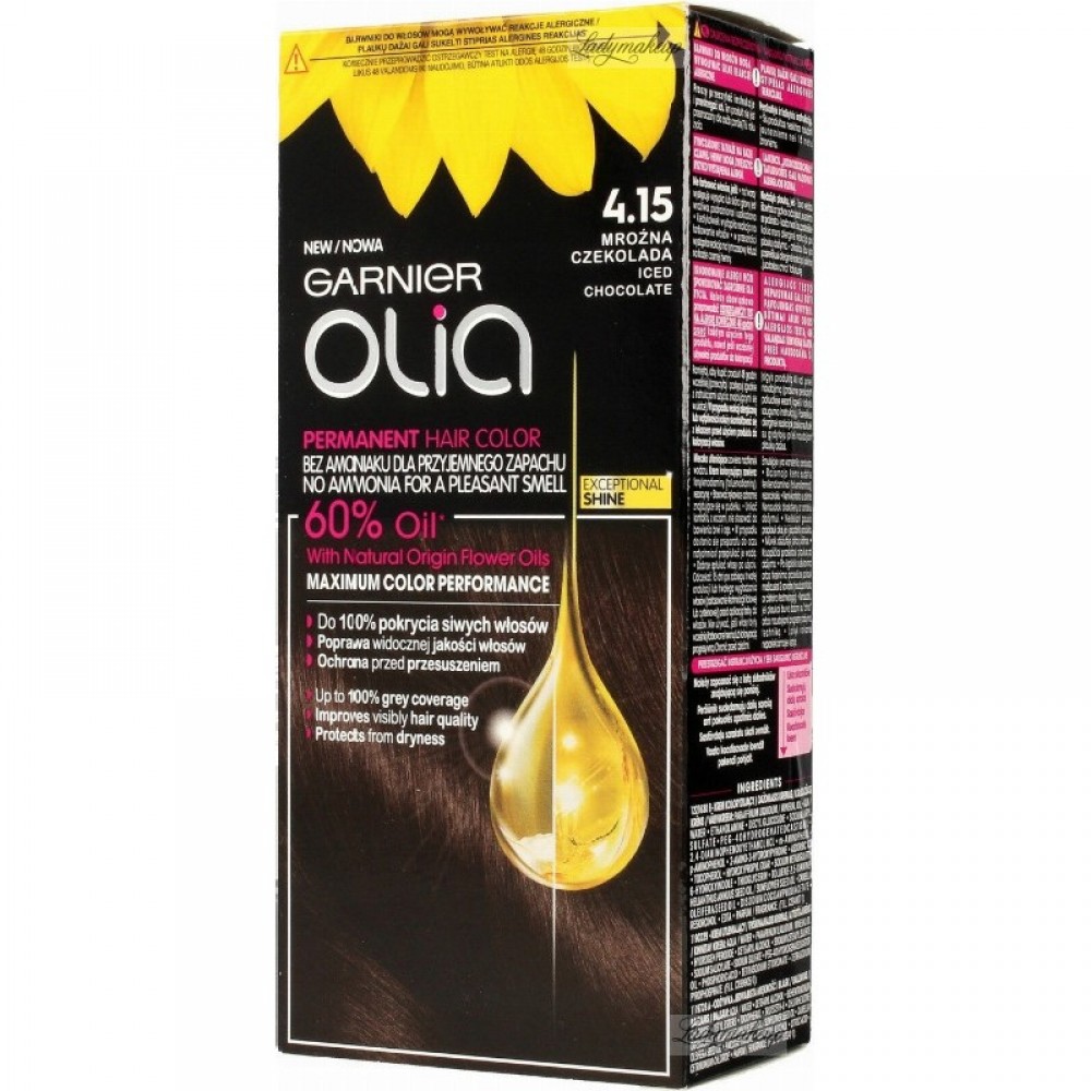 صبغة شعر دائمة اوليا بدون أمونيا 4.15 شوكولاته ثلجي