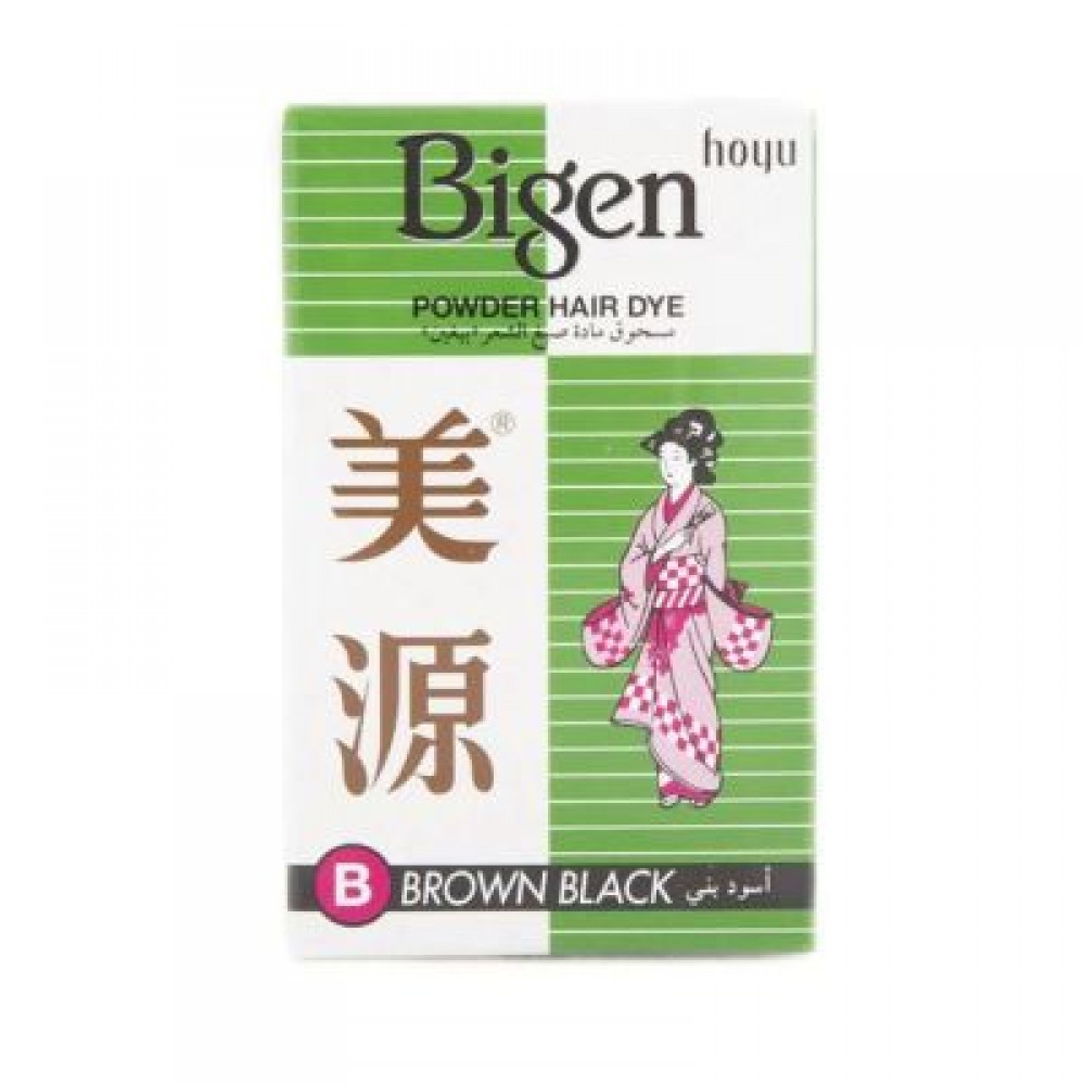 مسحوق مادة صبغ الشعر اسود بني من بايجن 