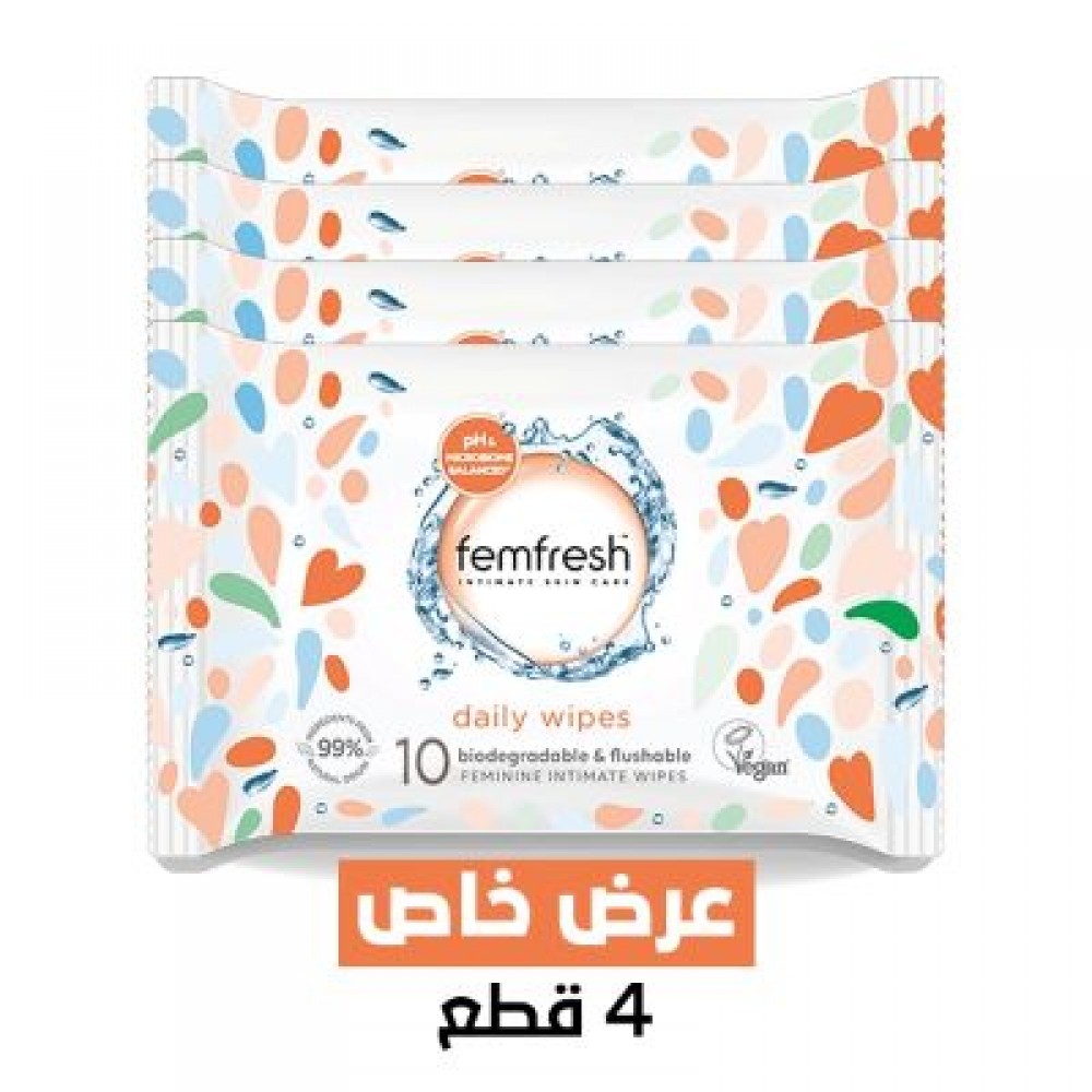 مناديل نسائيه ملطفة و منعشة (عرض خاص ) 4 قطع - فيم فرش