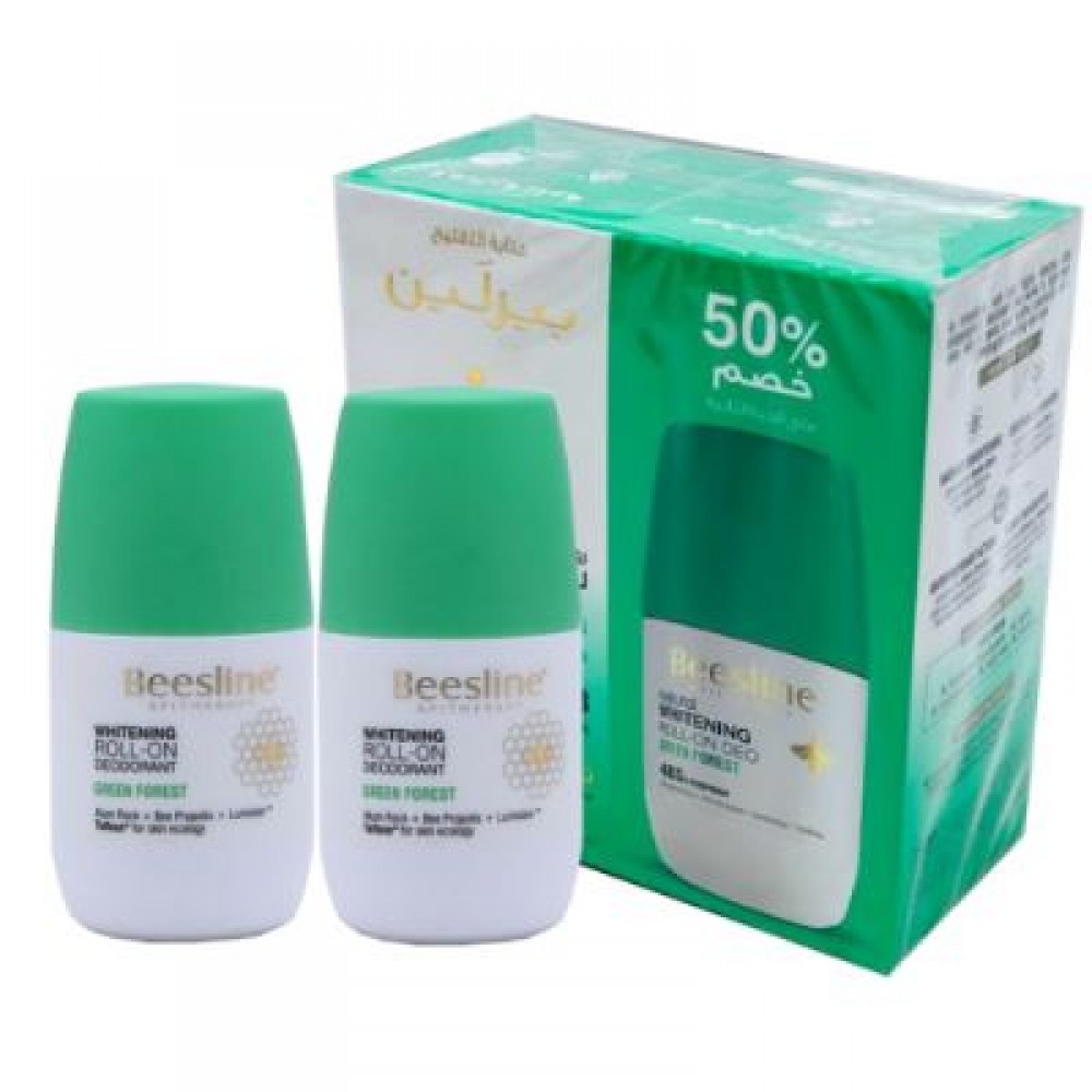 بيزلين مزيل عرق رول اون ومُفتِّح للبشرة نسمة من الغابة 1+1