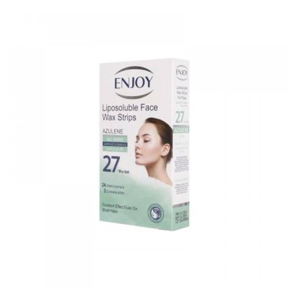 انجوي شرائح شمعية لإزالة شعر الوجه بالاوزلين لكل أنواع البشرة 27 حبة