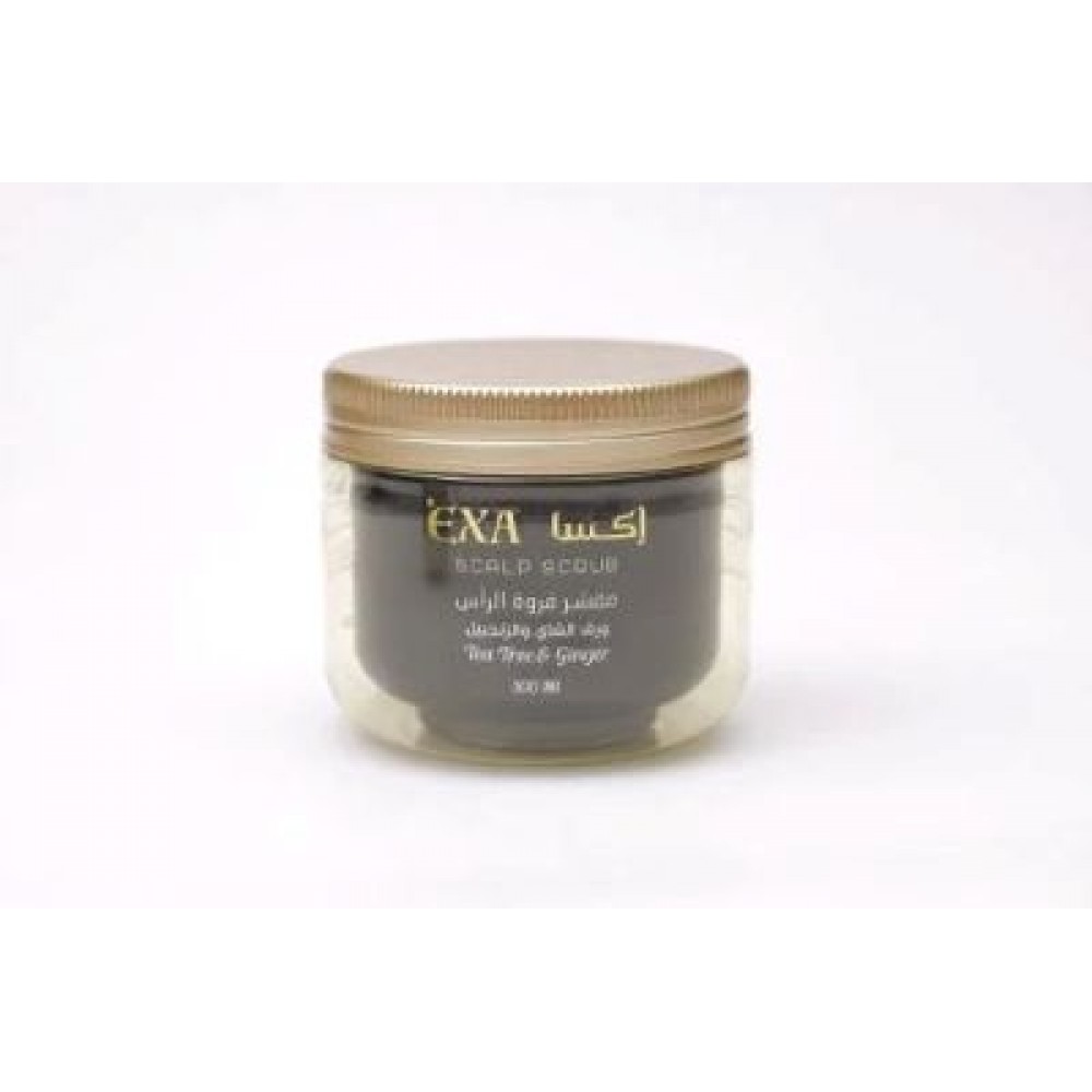 مقشر فروة الراس ورق الشاي والزنجبيل من ماركة اكسا - 300 مل
