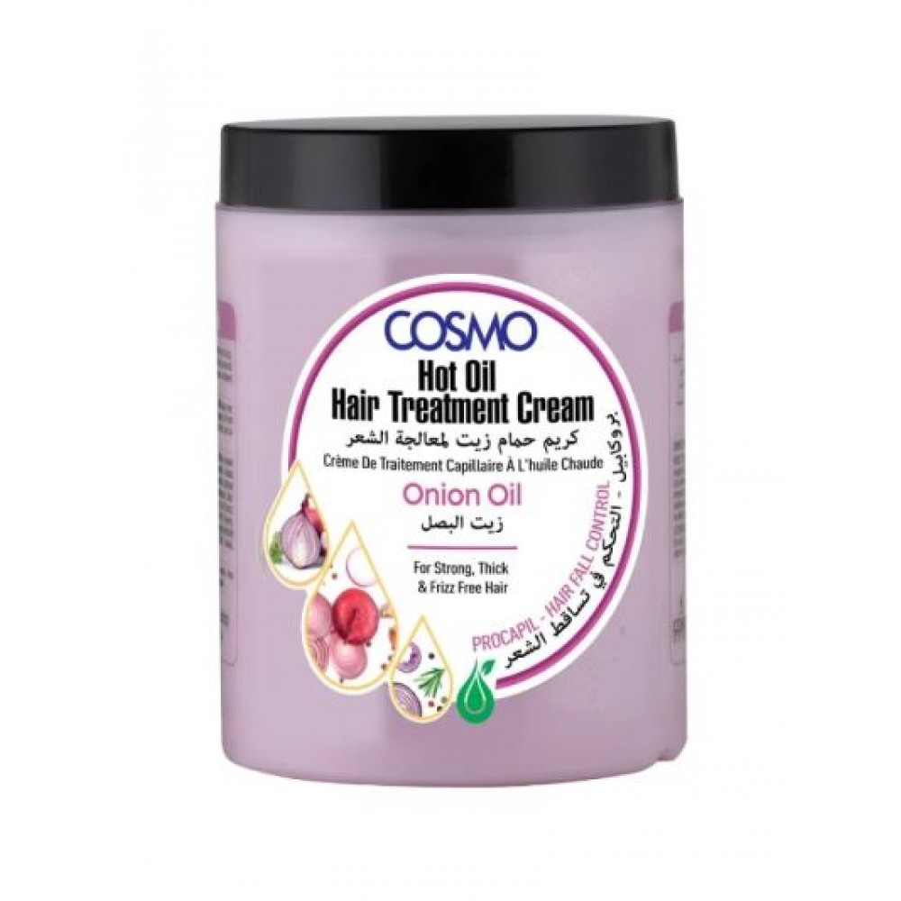 كريم حمام زيت لمعالجة الشعر بزيت البصل من كوزمو , 1000 مل