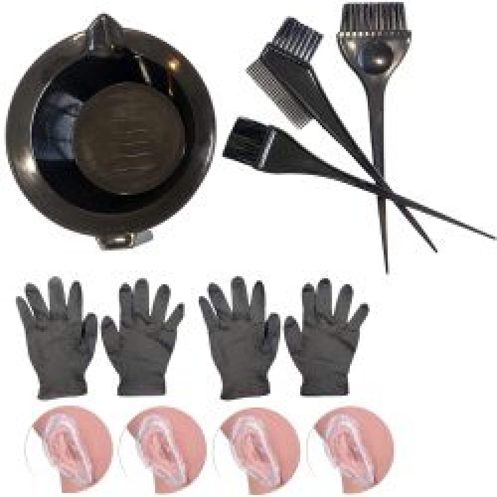 مجموعه ادوات صبغة الشعر 5  قطع