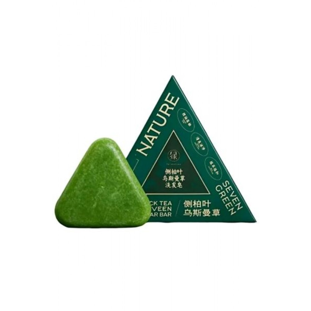 صابونة سفن جرين الصينية لتقوية الشعر بالأعشاب الطبيعية