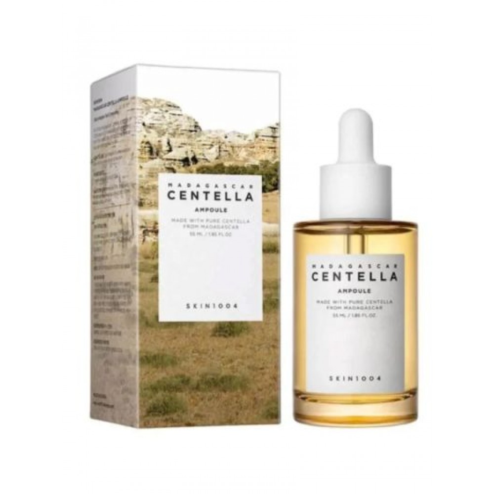 أمبولة مدغشقر سنتيلا للعناية اليومية منظفه ومهدئه ومرطبة للبشرة من سكين 1004 , 55 مل