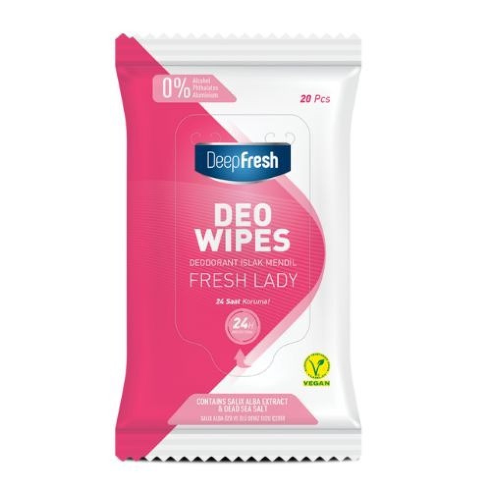 مناديل ديب فريش المبللة لإزالة العرق للنساء20 منديل عرض خاص 1 +1