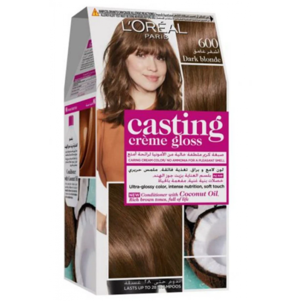 صبغة شعر كاستينج كريم جلوس-600  لون اشقر غامق من لوريال باريس 