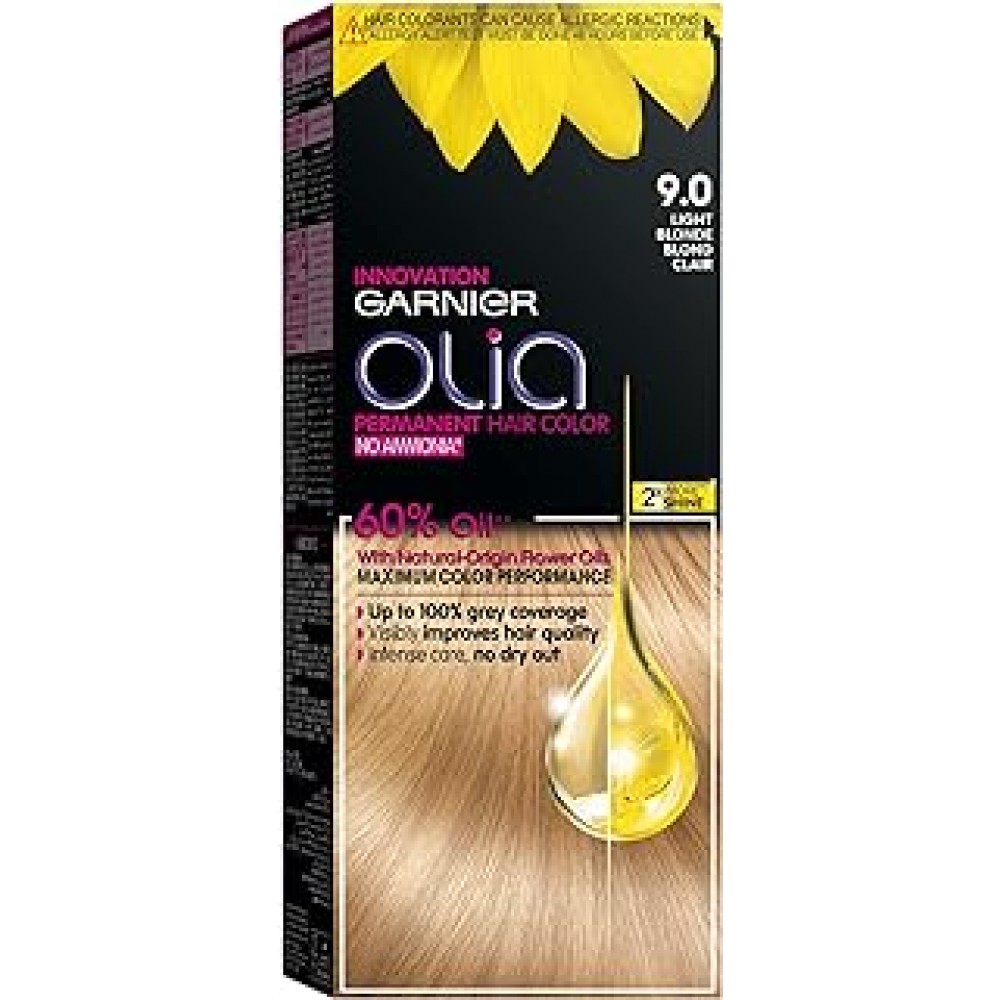 صبغة شعر كولور ناتشرلز كريم بدون امونيا ( لوناشقر فاتح 9.0 من جارنير- 112 مل