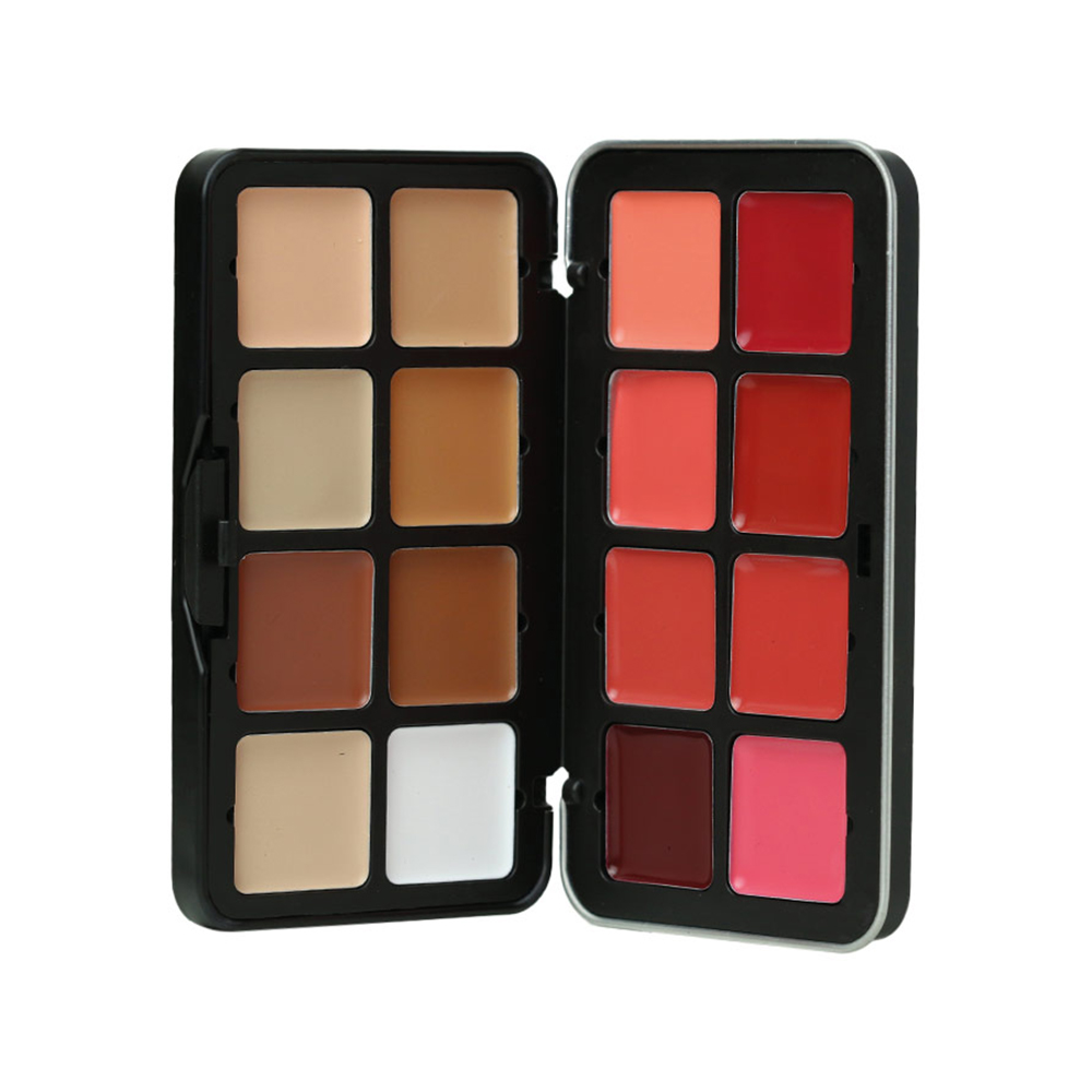 طقم 8 لون كونسيلر+ 8 لون احمر خدود من ام بي