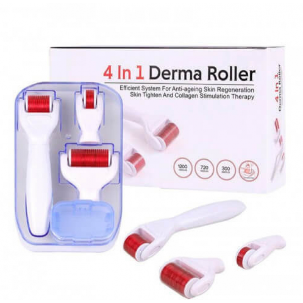 مجموعة ديرما رولر 4 في 1 للعناية بالبشرة