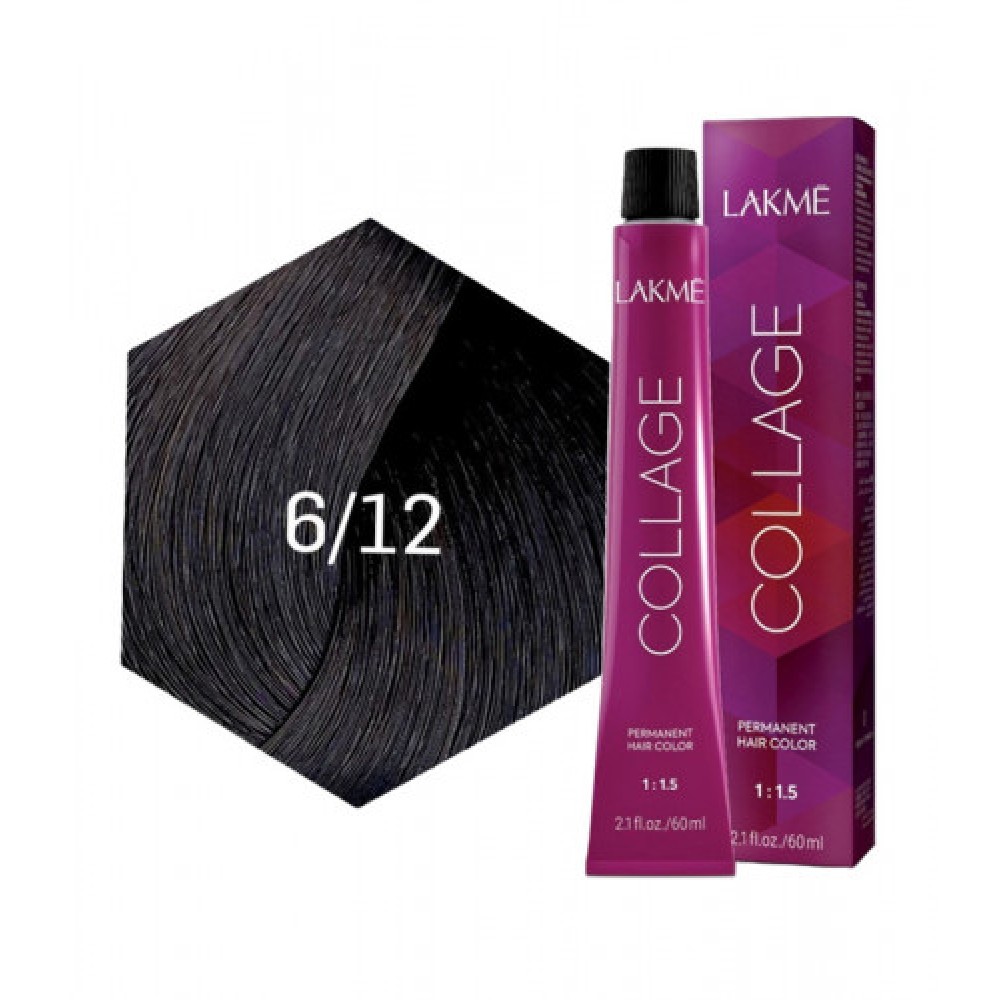 صبغة كولاجميكس بنفسجي رمادي اشقر غامق 6/12 من لاكمي  60 مل