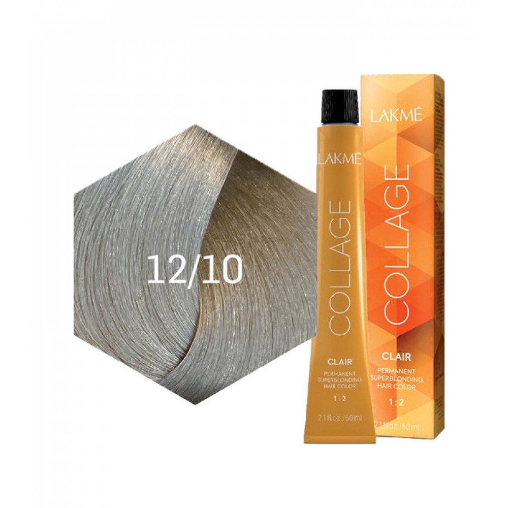 صبغة كولاجميكس  أشقر رمادي فاتح 12/10 من لاكمي  60 مل