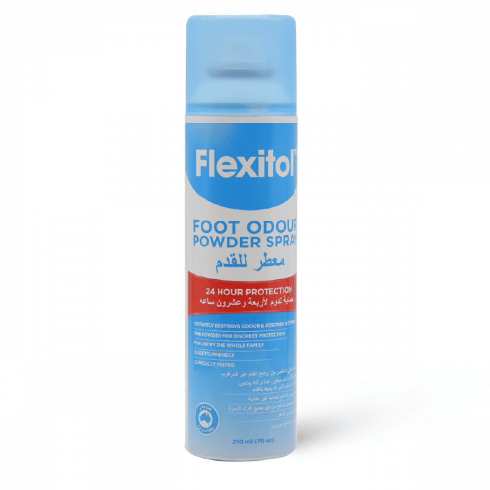 فليكسيتول بخاخ معطر باودر للقدم يدوم 24 ساعة 210مل