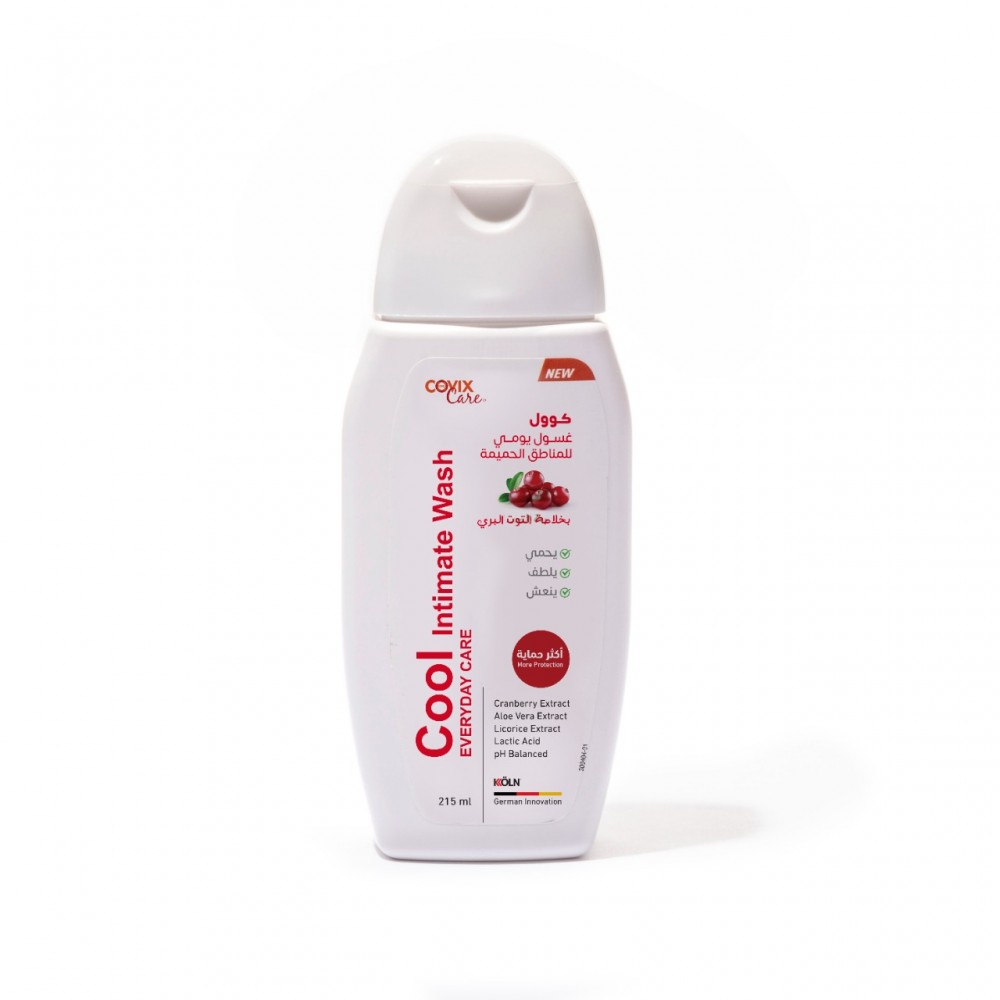 غسول العناية اليومية للمناطق الحميمة بخلاصة التوت البري من كوفيكس 215مل 