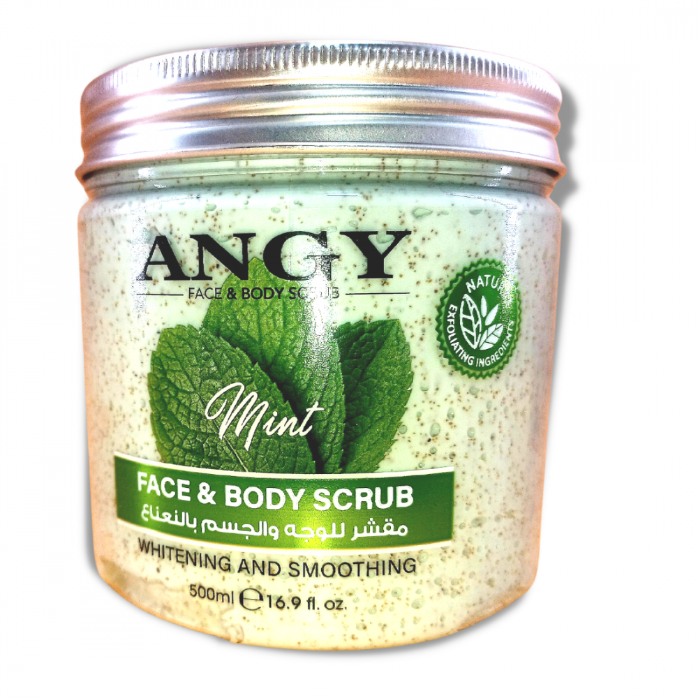 مقشر للوجه والجسم بالنعناع من انجي 500مل