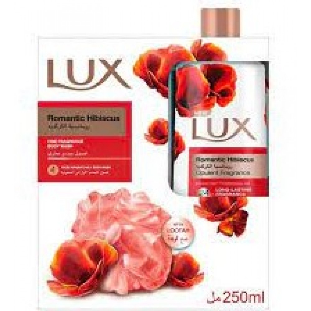 غسول جسم رومانسية الكركديه  مع لوفه من لوكس 250مل