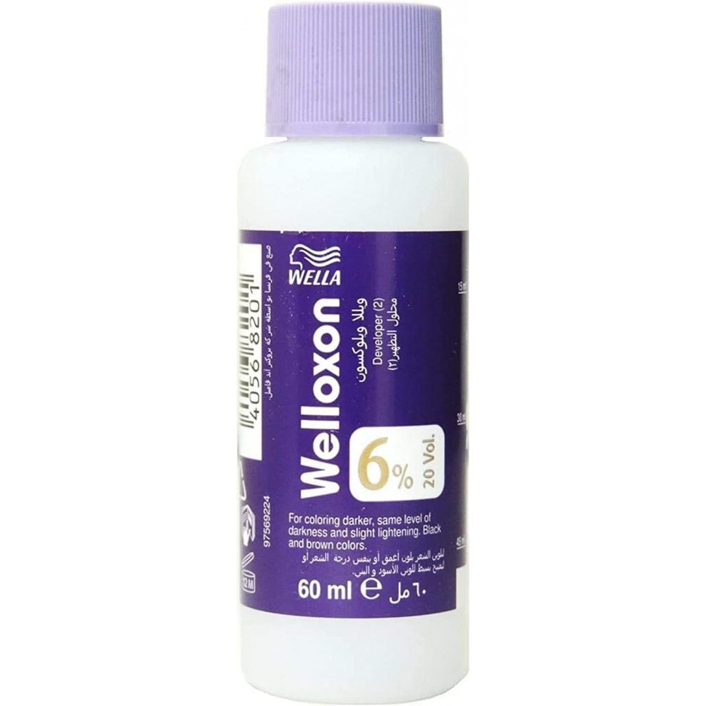 صبغة شعر ويلكسون اكسجين اغمق 6% 20 فاليوم، 60 مل