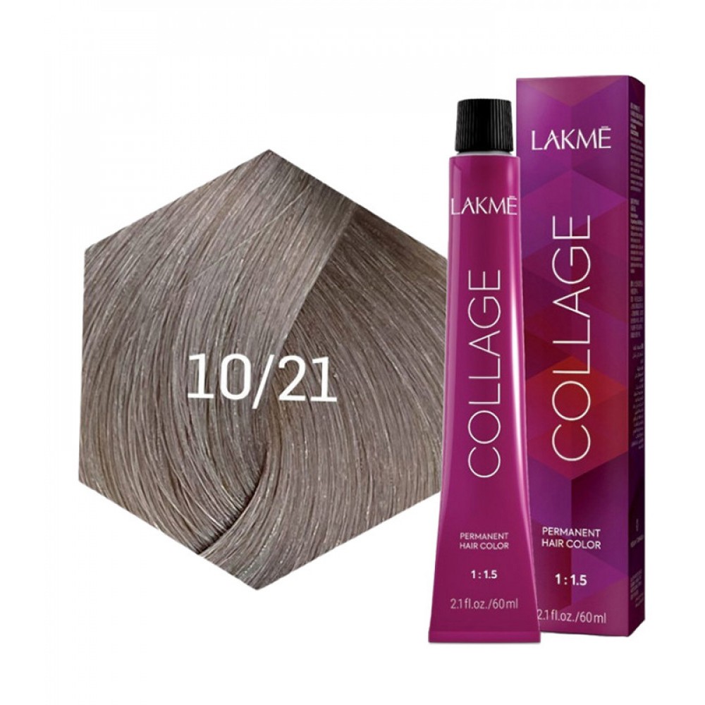 صبغة كولاجميكس بنفسجي رمادي اشقر بلاتيني 10/21 من لاكمي  60 مل