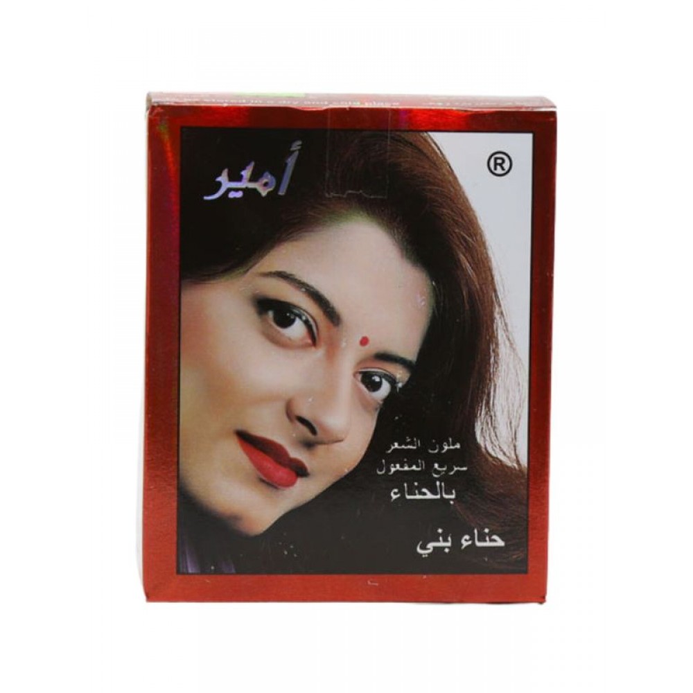 مسحوق صبغة الشعر بالحنا  بني -الاصلي- من أمير